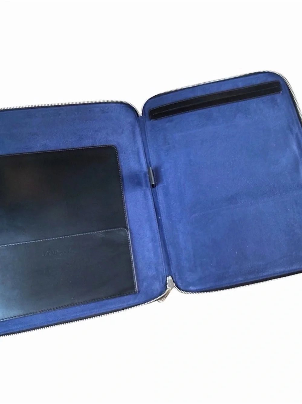 Vintage S. T. Dupont Full Zippered 100% Leather Document Holder Case Black